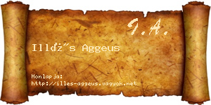 Illés Aggeus névjegykártya